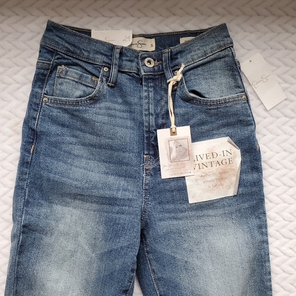 Jessica Simpson Infinate Slim Straight Distressed High-Waist Size 24 - Picture 2 of 12